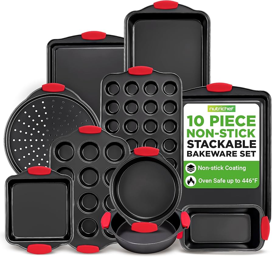 Amazon.com: NutriChef 10-Piece Nonstick Kitchen Oven Baking Pans